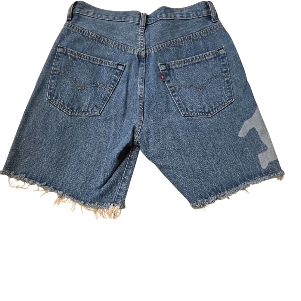 Levis X Naomi osaka 93 Medium Wash Long Denim Shorts